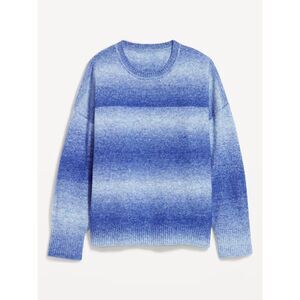 Old Navy Cozy Crew-Neck Blue Ombré Sweater super soft L